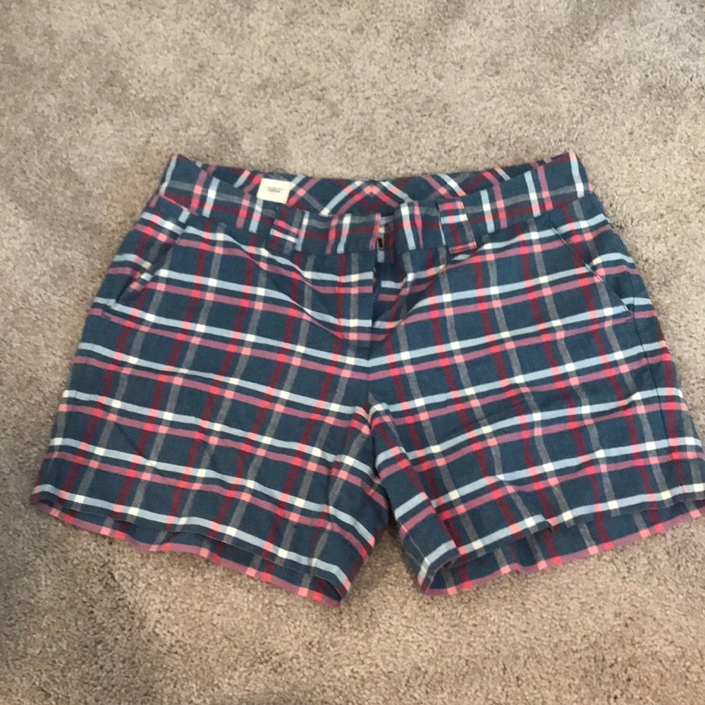Lands End Canvas Plaid 5 in Shorts Sz 8